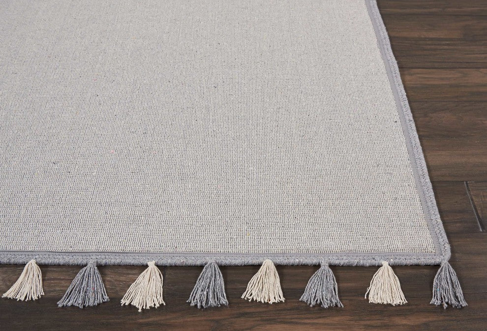 Nourison Otto Light Gray Area Rug, 5'x7'6"