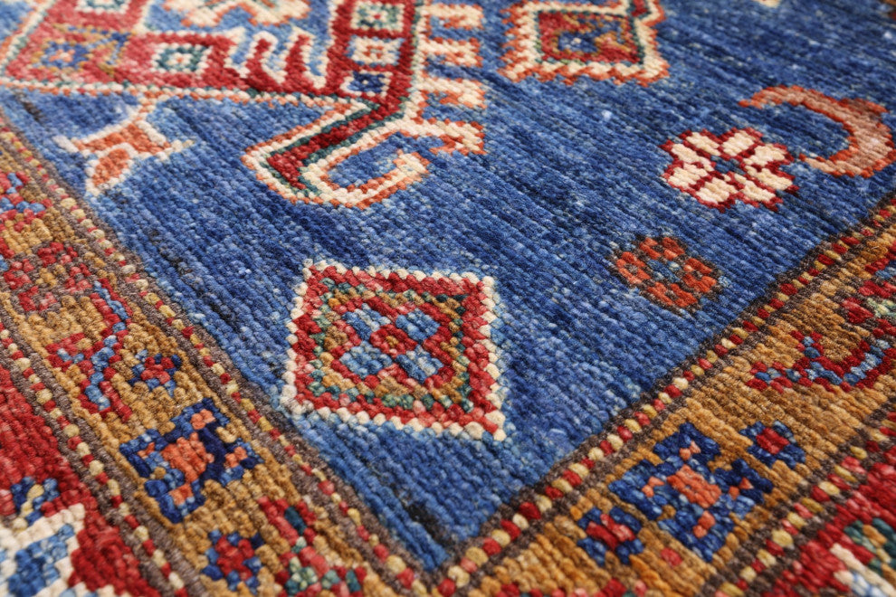 Runner Super Kazak Hand Knotted Wool Rug 2' 6" X 9' 9" - Q12968