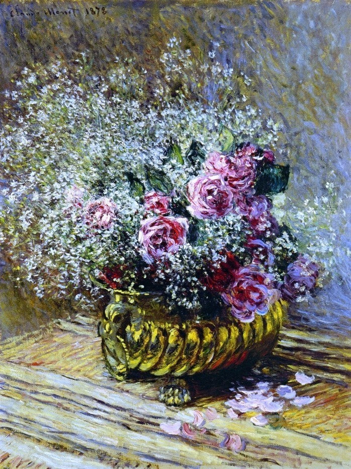 Claude Oscar Monet Flowers in a Pot Wall Decal