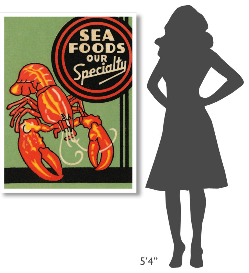 "Sea Foods Our Specialty" Digital Paper Print by Retrolabel, 35"x46"