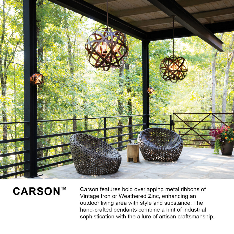 Hinkley Carson Large Orb, Vintage Iron