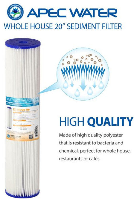 APEC 20" BB Whole House All Purpose Sediment Water Filter System