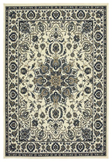 Oriental Weavers Sphinx Marina 1248W Outdoor Rug, Ivory/Navy, 3'7"x5'6"