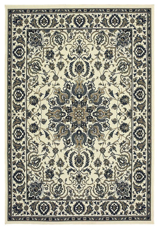 Oriental Weavers Sphinx Marina 1248W Outdoor Rug, Ivory/Navy, 3'7"x5'6"