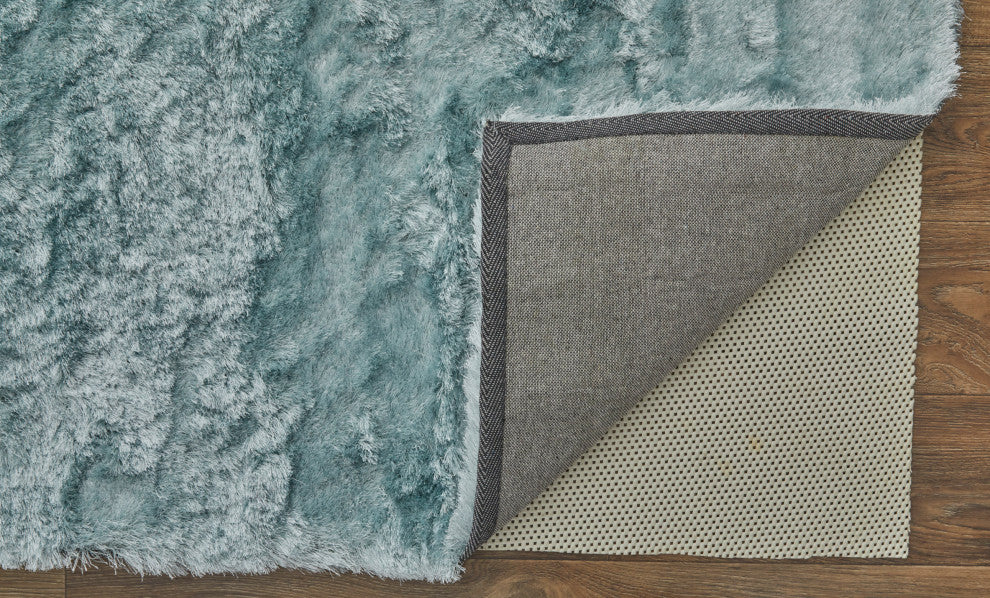 Weave & Wander Armada Plush Shag Rug, Light Aqua, 4'9"x7'6"
