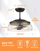 2 Light Semi Flush Mount Ceiling Light, Farmhouse, Black Ceiling Lamp