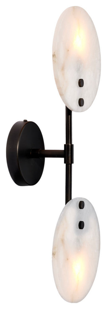 Oracle Alabaster Sconce, Bronze