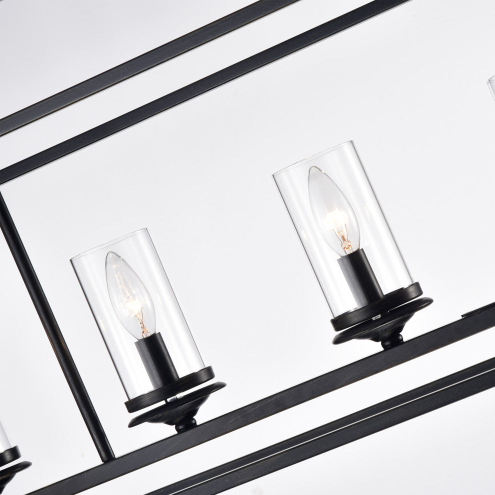 Tillia Modern Black Brushed Coffee 5-Light Chandelier