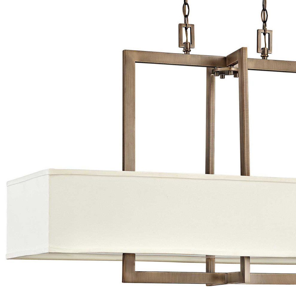 Hinkley Hampton Medium Four Light Linear, Brushed Bronze