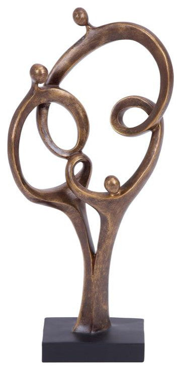Brown Traditional People Sculpture, 8"x4"x19"