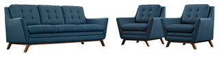 Beguile 3 Piece Upholstered Fabric Living Room Set EEI-2184-AZU-SET