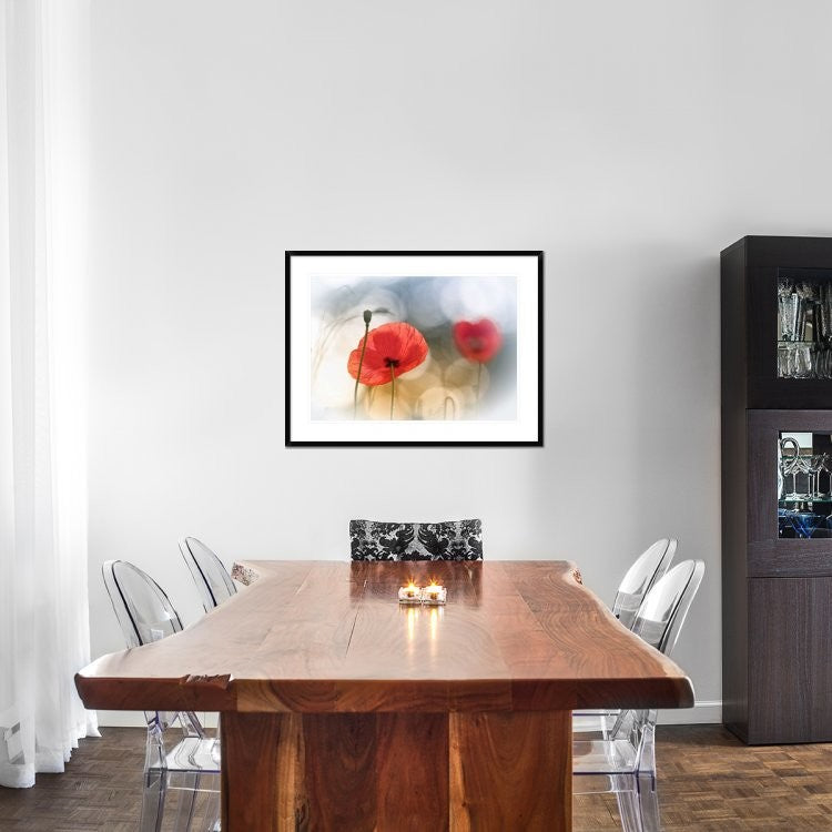 "Morning Poppies" Framed Digital Print by Steve Moore, 38"x29"