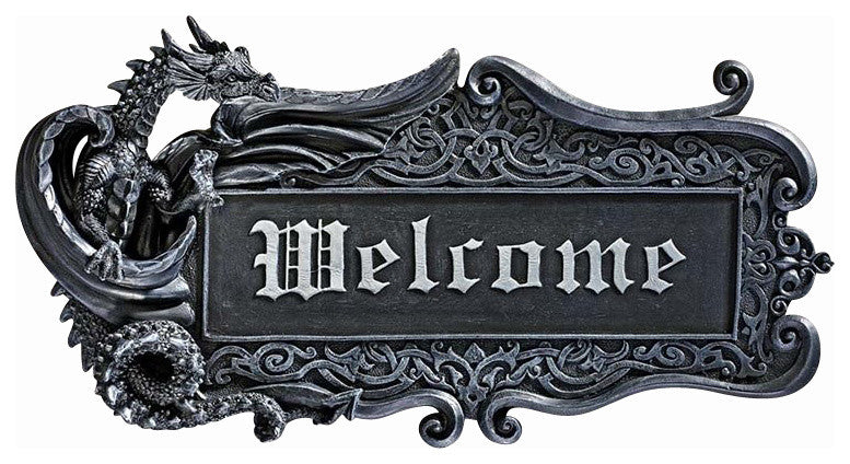 Dragon Welcome Wall Plaque