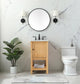 Matilda 19" Transitional Natural Wood-Light Bathroom Vanity