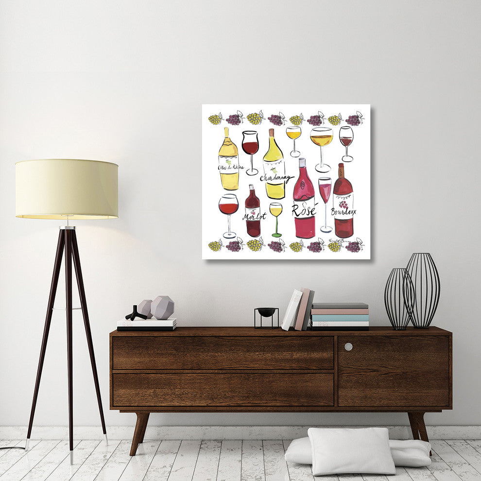 "Wine Time I" Digital Paper Print by Farida Zaman, 42"x39"