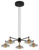 Verona 31" ETL Certified Integrated LED Height Adjustable Chandelier, Black