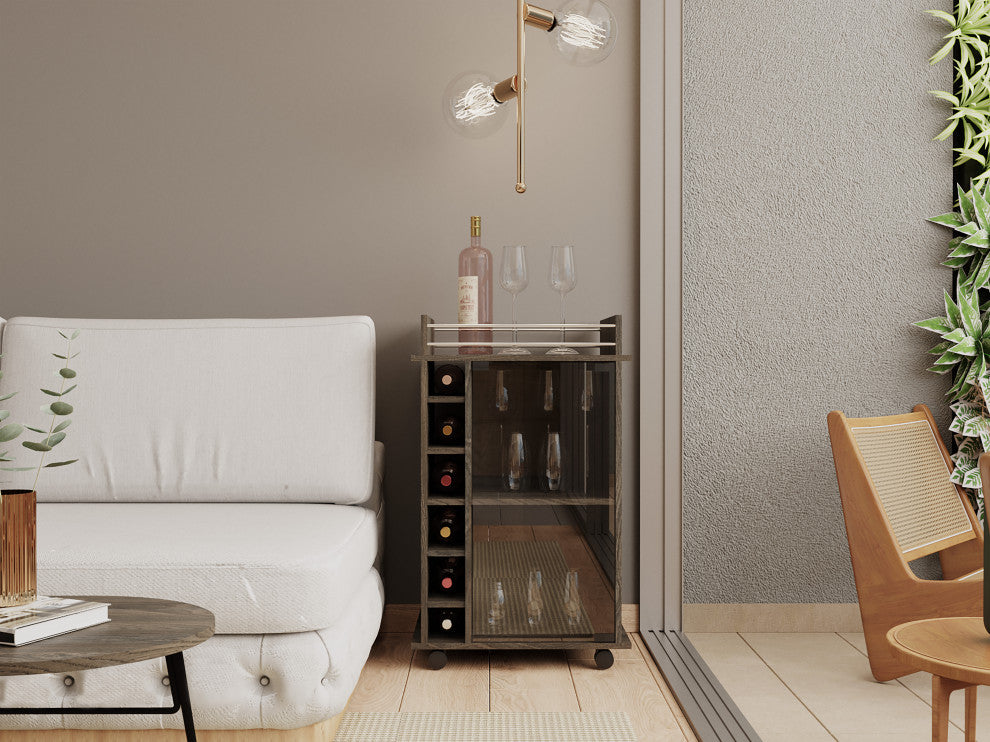 Huali Bar Cart, Espresso