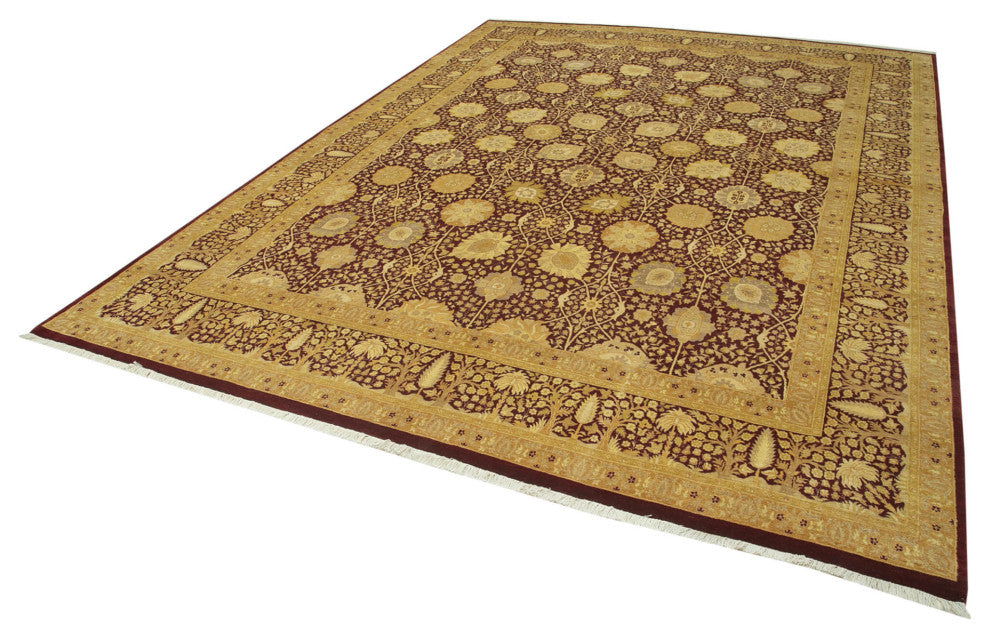 Rug N Carpet - Handmade Oriental 9' 0" x 12' 5" Oversize Oushak Area Rug