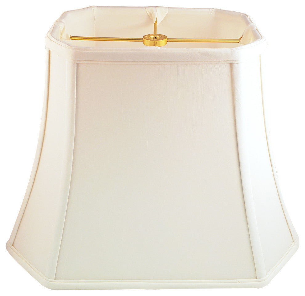 Royal Designs Rectangle Cut Corner Lamp Shade, White, (5x6.5)x(8x12)x10, Single