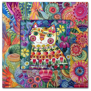 Oxana Ziaka 'Cat' Canvas Art, 24" x 24"