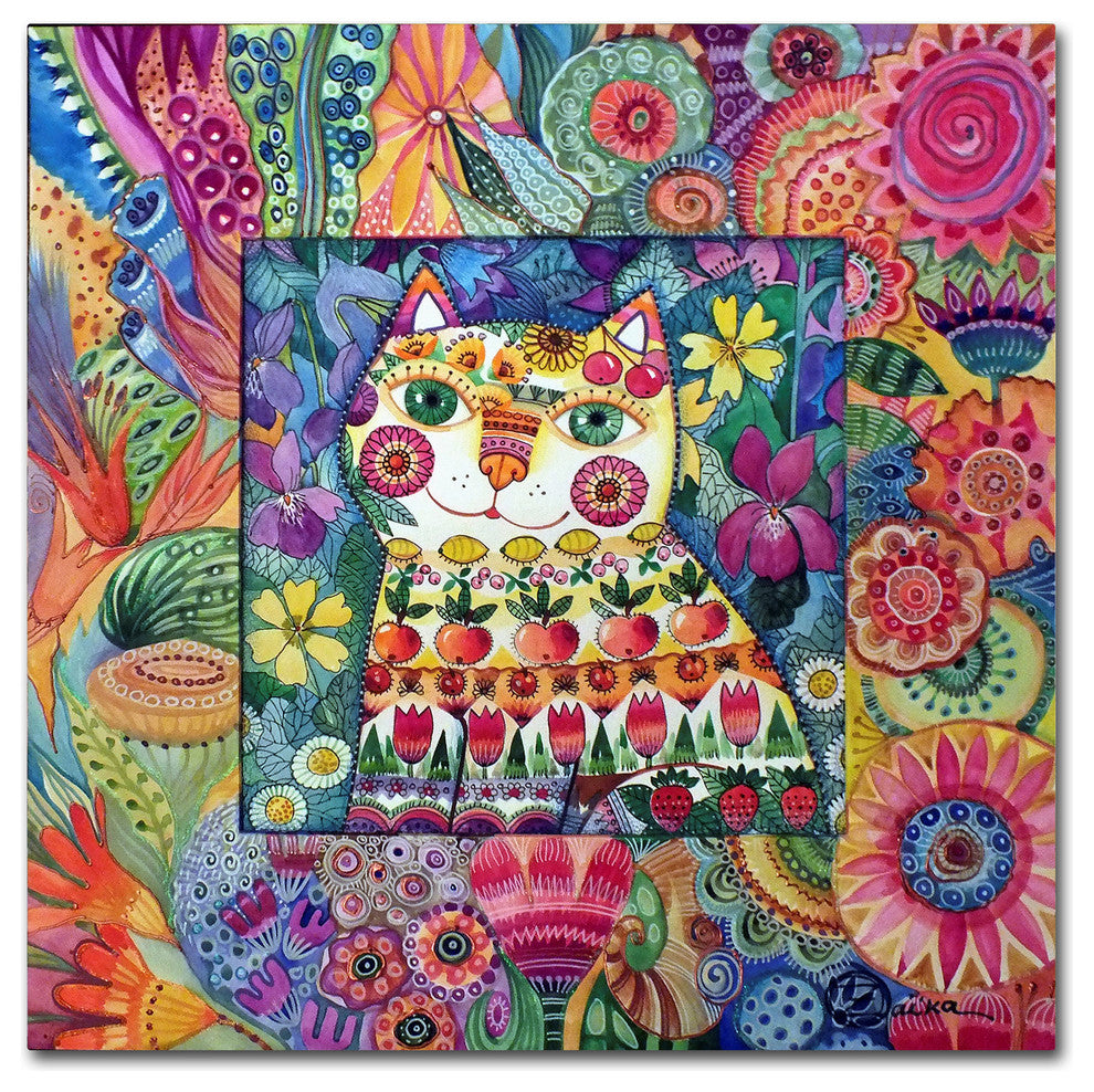 Oxana Ziaka 'Cat' Canvas Art, 24" x 24"