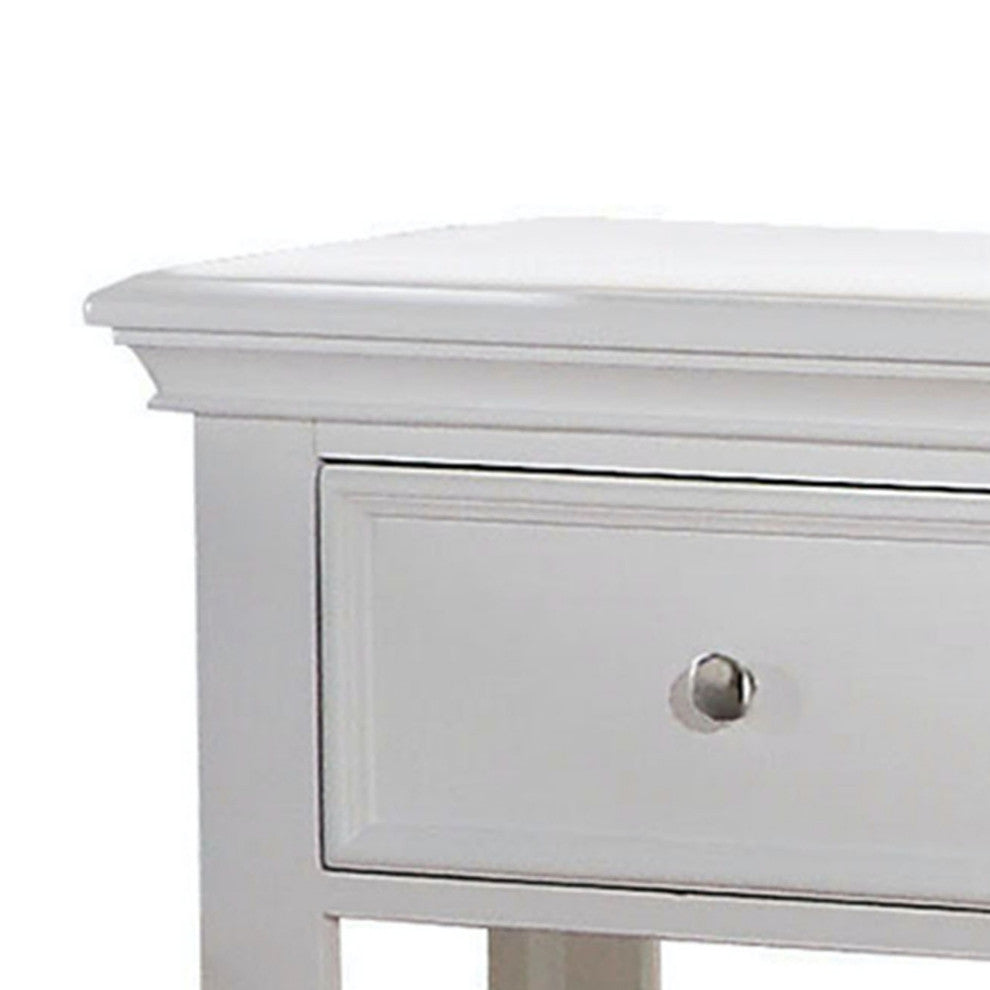 Lacey Nightstand With 1 Drawer, White