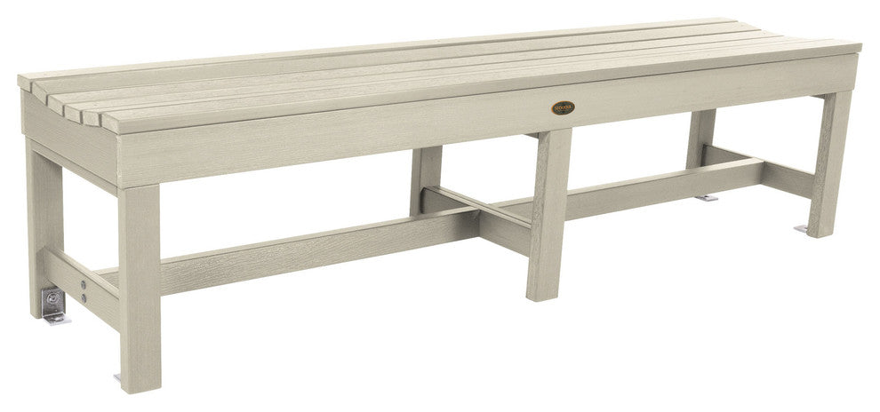 Sequoia Weldon 6'' Backless Picnic Bench, Whitewash
