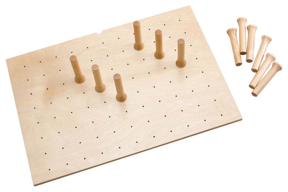 Wood Trim to Fit Drawer Peg Board Insert With Wooden Pegs, Natural, 39.25"W