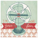 "Retro Fan" Digital Paper Print by Mary Urban, 38"x38"