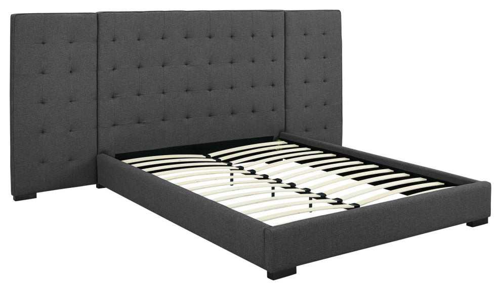 Primrose Queen Upholstered Fabric Platform Bed