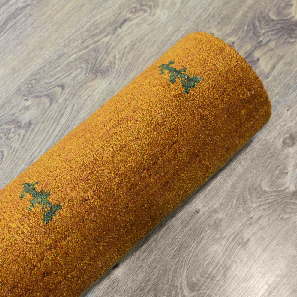 HAND KNOTTED LOOM SILK ECO-FRIENDLY RUGS-2'8''x12',Runner,Orange,Contemporary