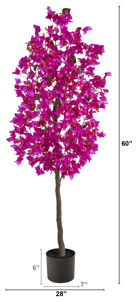 5' Bougainvillea Artificial Tree