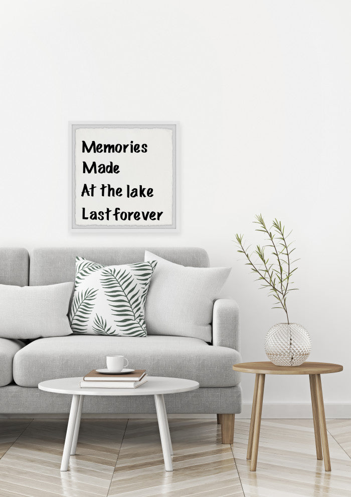 "Memories at the Lake" Framed Painting Print, 12x12