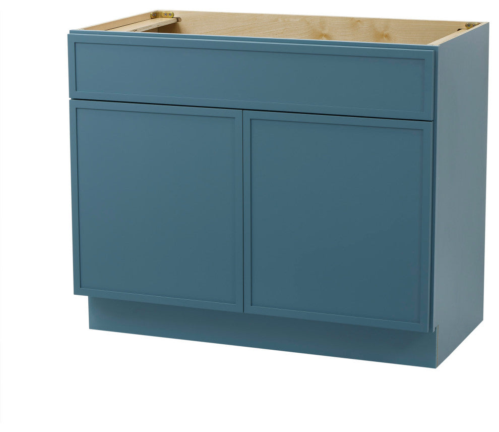 Vanity Art Birch Plywood Single Base Storage Cabinet, Sea Green, 39"