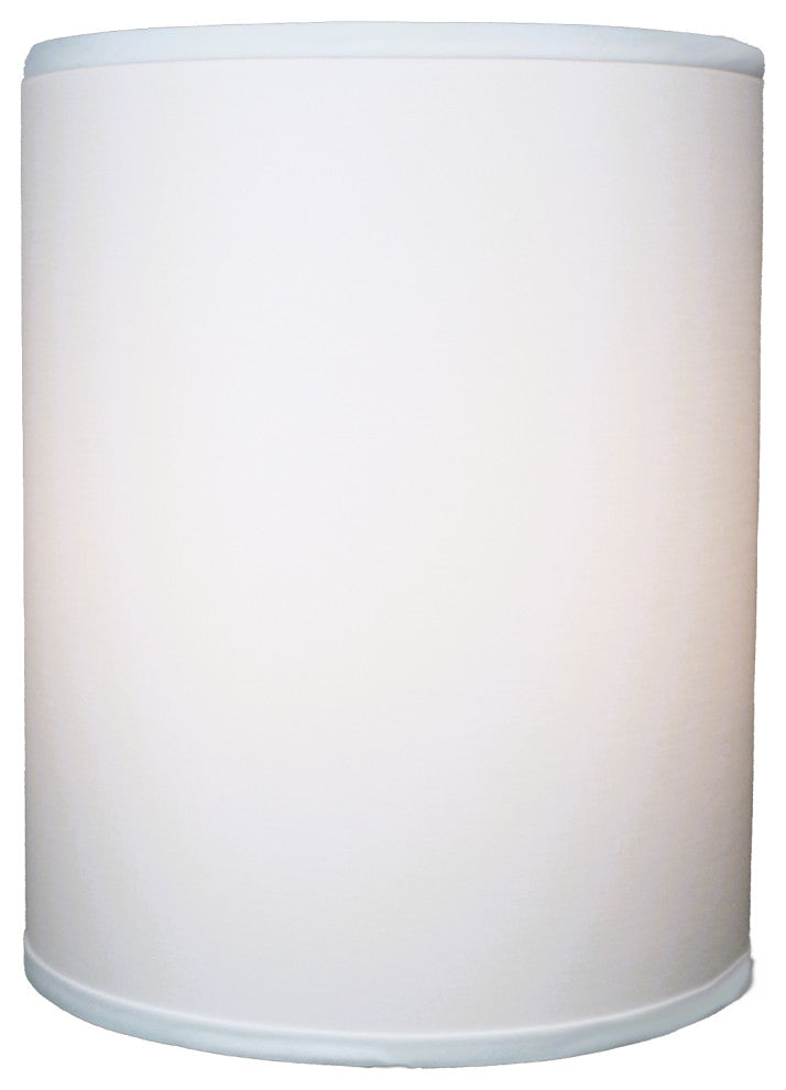 FenchelShades Drum Lampshade 12"x12"x15", Linen White