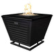 Sunbeam Pyramid Modern Style Steel Metal Fire Pit in Black Finish