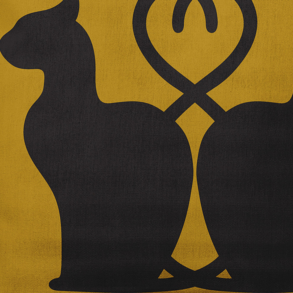 26" x 26" Conniving Cats Decorative Throw Pillow, Autumn Gold