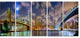 "Manhattan in Memory of September 11" Canvas Print60"x28", 5-Panels
