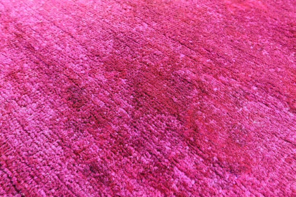 9' 1" X 11' 7" Overdyed Full Pile Handmade Wool Rug - Q12857