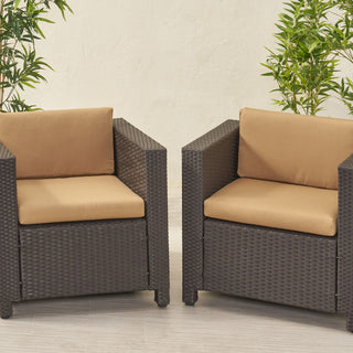 Natchez Club Chair Cushions, Set of 2, Brown