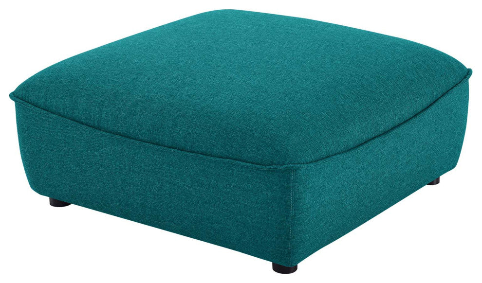 Accent Chair Ottoman, Fabric, Teal Blue, Modern, Living Lounge Hotel Hospitality