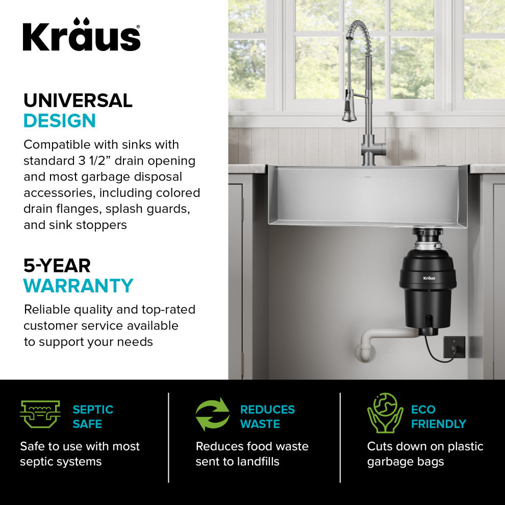 Undermount Stainless Steel Kitchen Sink With Garbage Disposal, 32" Kwu110-32
