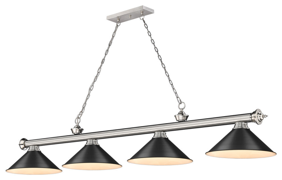 Zlite 2306-4BN-MB15 4-Light Billiard, Matte Black