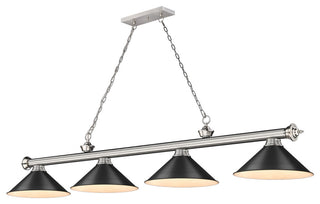 Zlite 2306-4BN-MB15 4-Light Billiard, Matte Black
