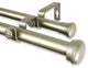 Rosen 1" Double Curtain Rod 160-240", Light Gold