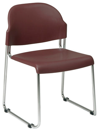 4 Pack Stack Chair With Plastic Seat and Back