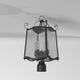 Glenwood 4 Light Outdoor Post Lantern, Black