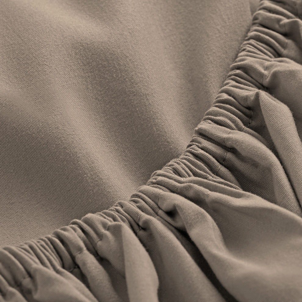 Bare Home Microfiber Fitted Sheets - Set of 2, Taupe, Queen