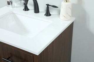 Home Living 19" Midcentury Modern Walnut-Light Bathroom Vanity