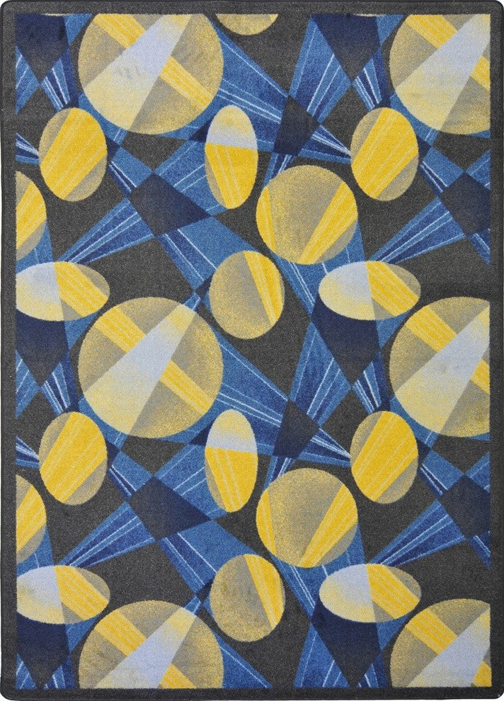 Any Day Matinee Rug, Searchlight, Navy, 5'4"x7'8"